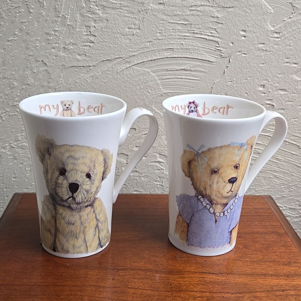 ROY KIRKHAM SET OF 2 BONE CHINA "MY BEAR" MUGS